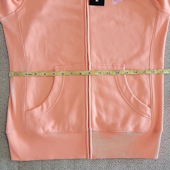 Peloton Ultimate Peach Lightweight Athletic Zip Hooded Jacket - Size Small - Picture 8 of 13